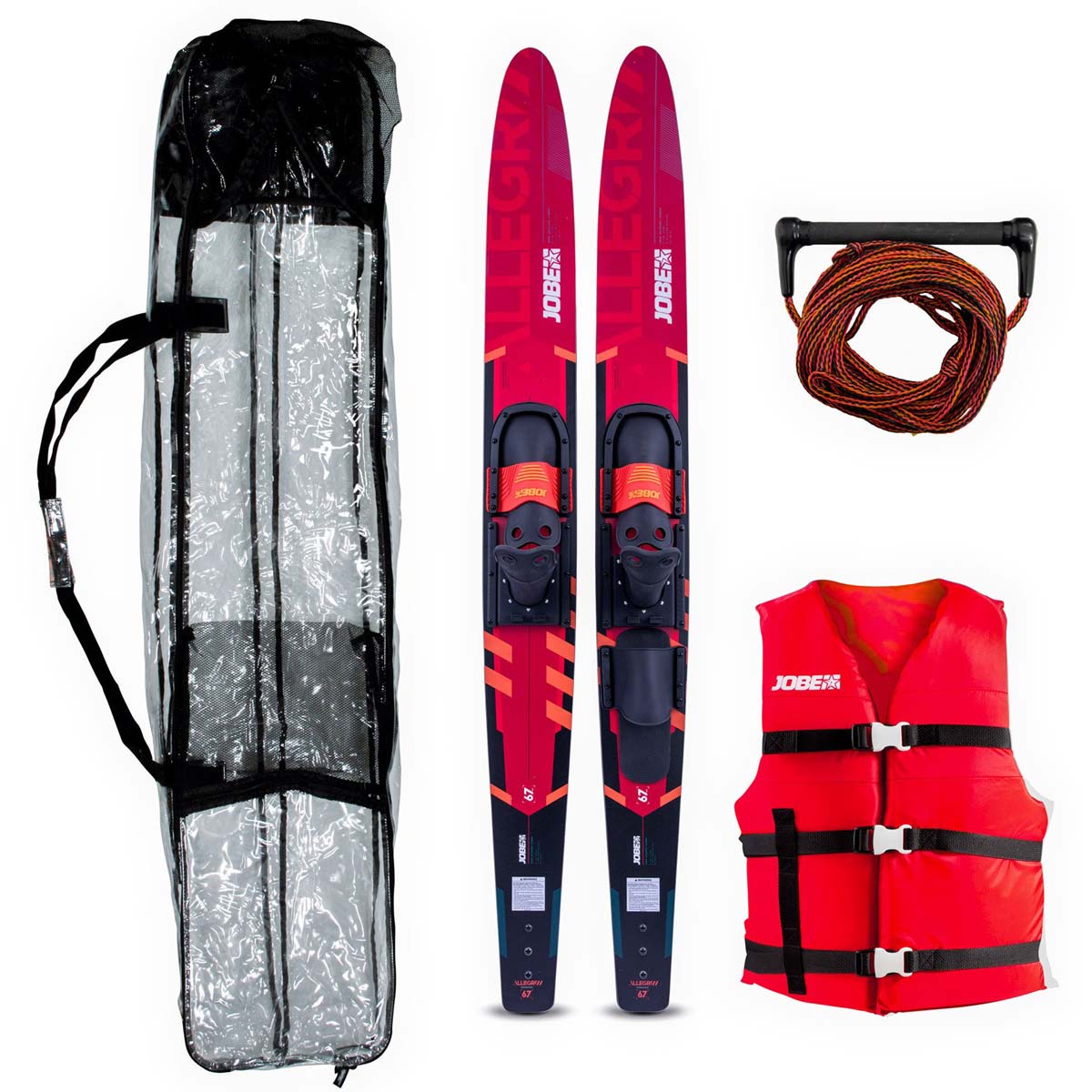 Allegre 67" Combo Skis Red Package